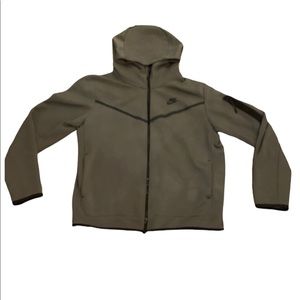 Nike Sportswear Tech Fleece Full-Zip Hoodie Olive Green Size L